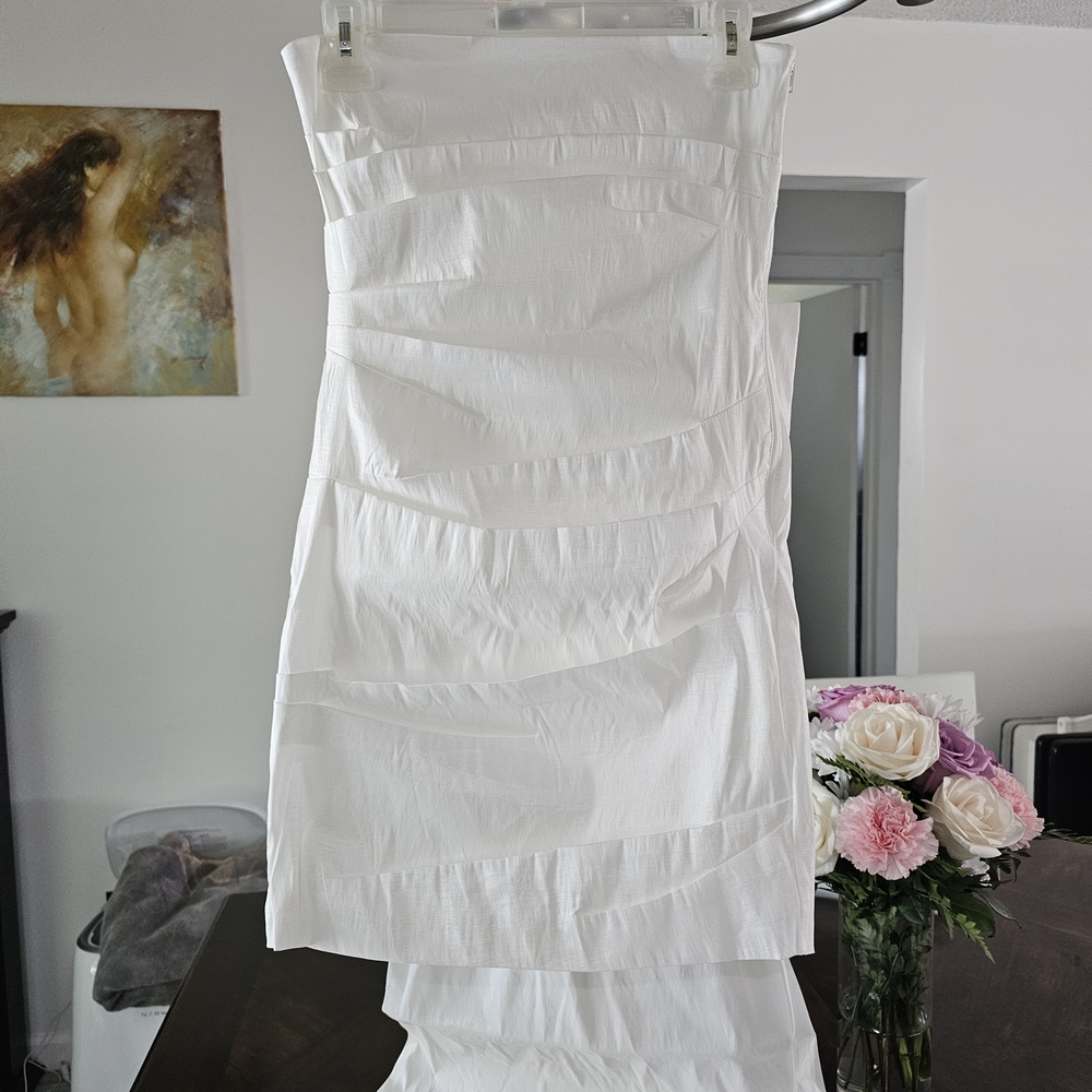 Othr White Strapless Mini Dress